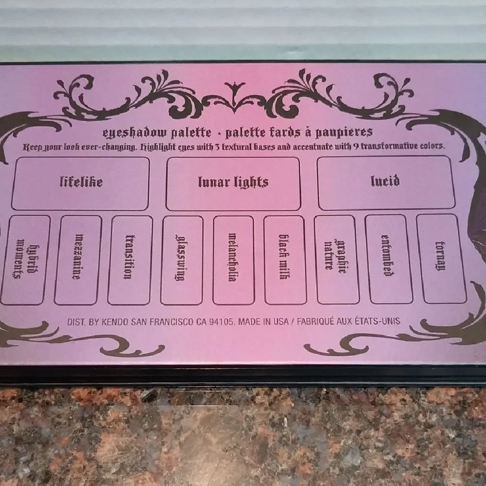 Kat Von D Purple and Pink Butterfly Decorative Box of Eye Shadows...NEW